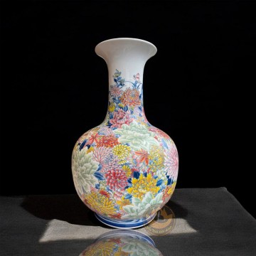 Bình Gốm Nghệ Thuật Hình Củ Tỏi Họa Tiết Ngàn Hoa – Cao 60cm Sang Trọng